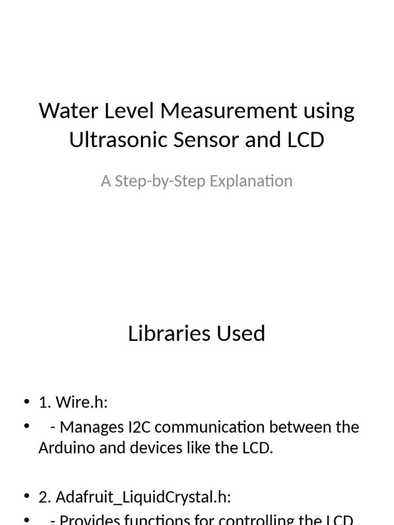 Ultrasonic Water Level Measurement Guide | PDF