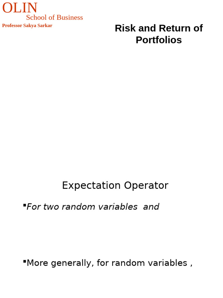 Portfolio Risk and Return Analysis | PDF | Standard Deviation | Variance