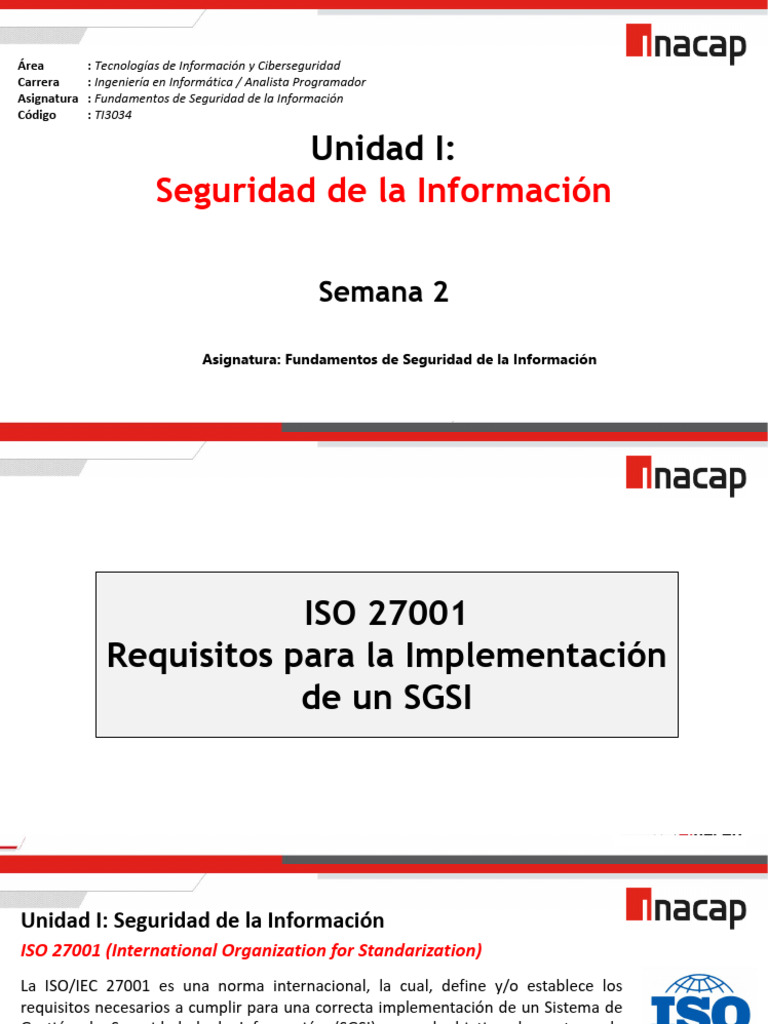 Requisitos ISO 27001 para SGSI | PDF | La seguridad informática | Seguridad