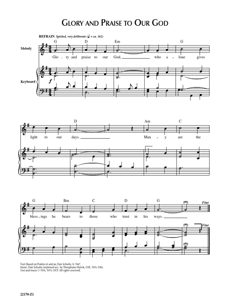 Glory and Praise To Our God | PDF | Christian Worship And Liturgy ...