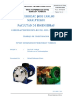 Diferencias entre bombas y turbinas