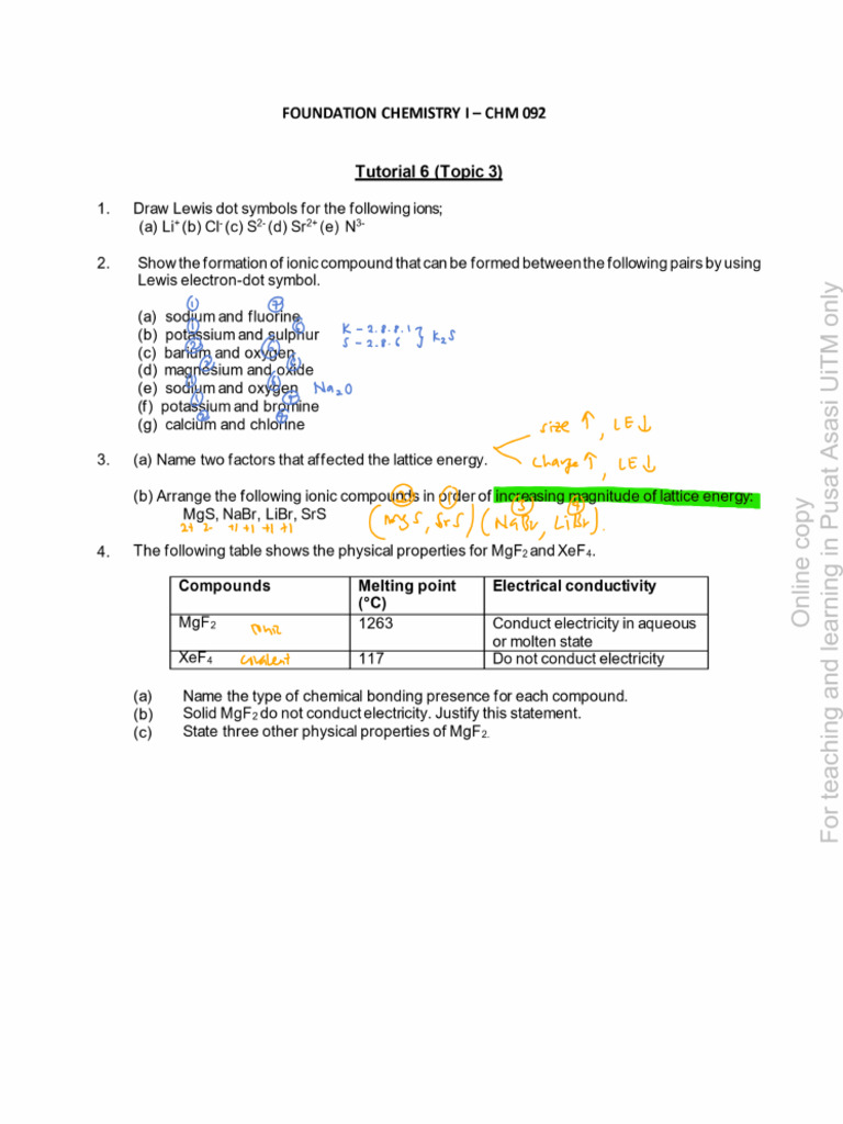 Tuto 6 (Topic 3) | PDF