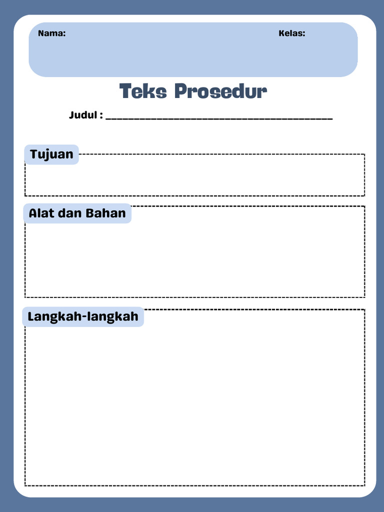 Teks Prosedur Worksheet | PDF