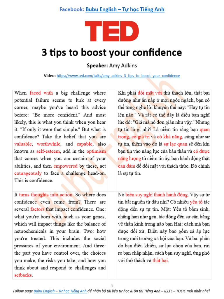3 Tips To Boost Your Confidence | PDF