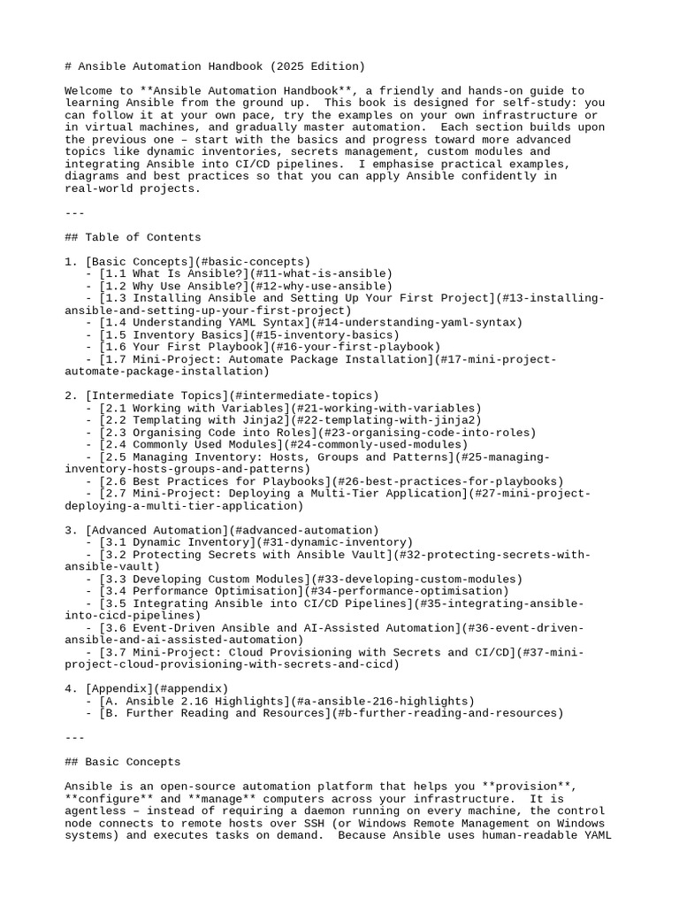 Ansible Automation Handbook 2025 | PDF | Information Technology | Computing