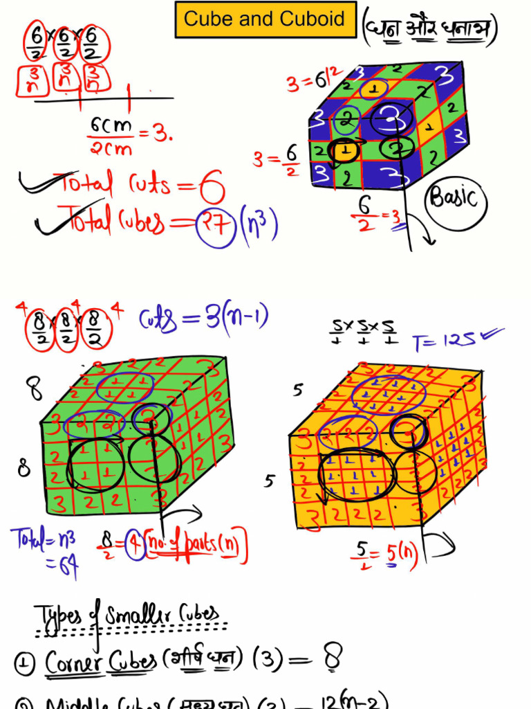 413) (Notes) - Reas Cube and Cuboid 02 September Class | PDF