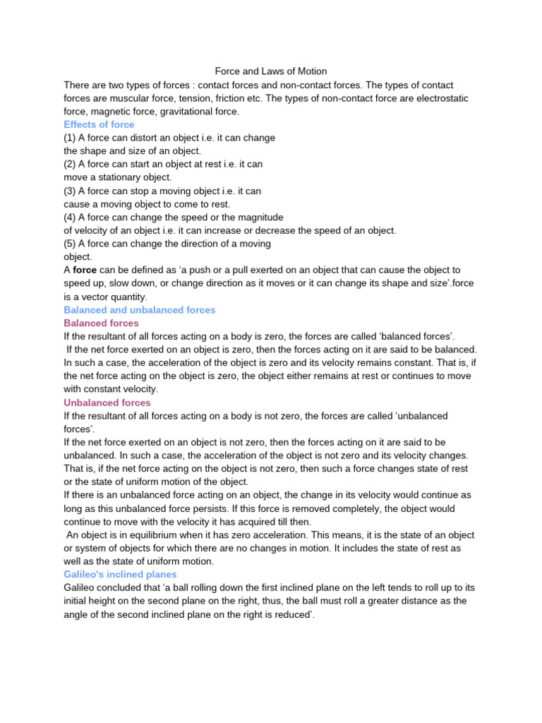 Understanding Forces and Motion Laws | PDF | Force | Inertia