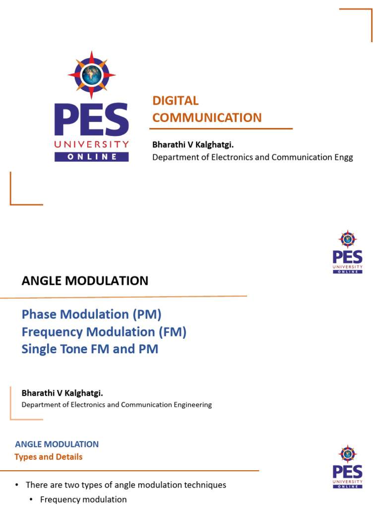 Angle Modulation Techniques Explained | PDF | Frequency Modulation ...