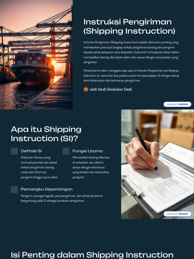 Pentingnya Instruksi Pengiriman Barang | PDF