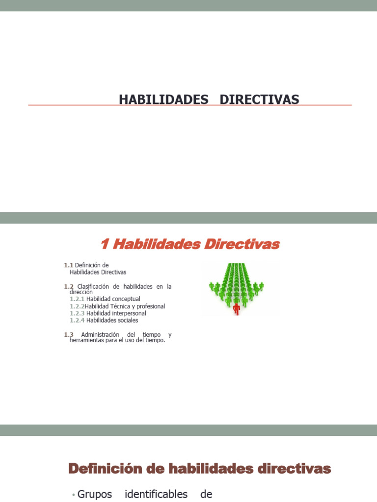 Habilidades Directivas y Liderazgo Efectivo | PDF | Comunicación ...