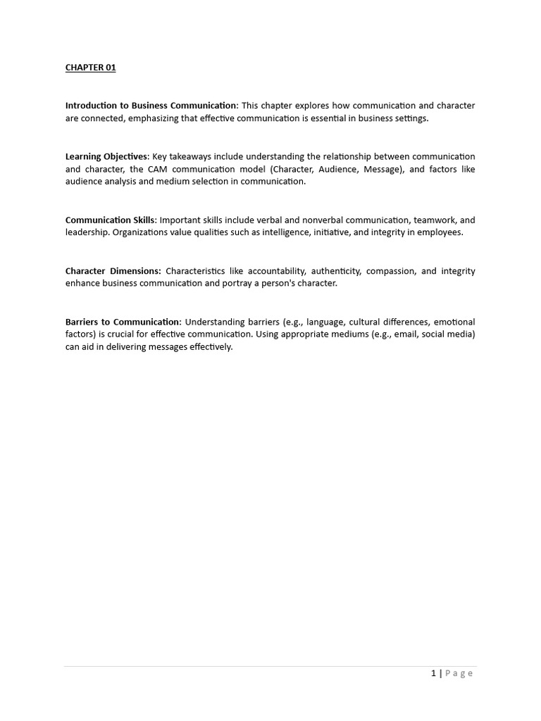 Eppd1073 - Notes | PDF | Communication | Nonverbal Communication