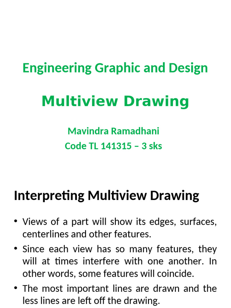 6. Multiview Drawing and Hidden Line | PDF | Drawing