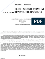 Demerval Saviani - Do Senso Comum Consciencia Filosofica