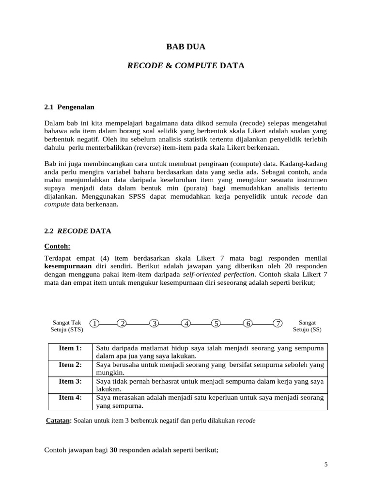 Recode Dan Compute Data - BM | PDF