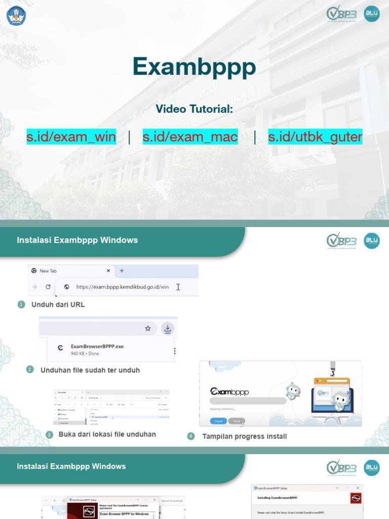 Panduan Instalasi Exambppp Windows & Mac | PDF