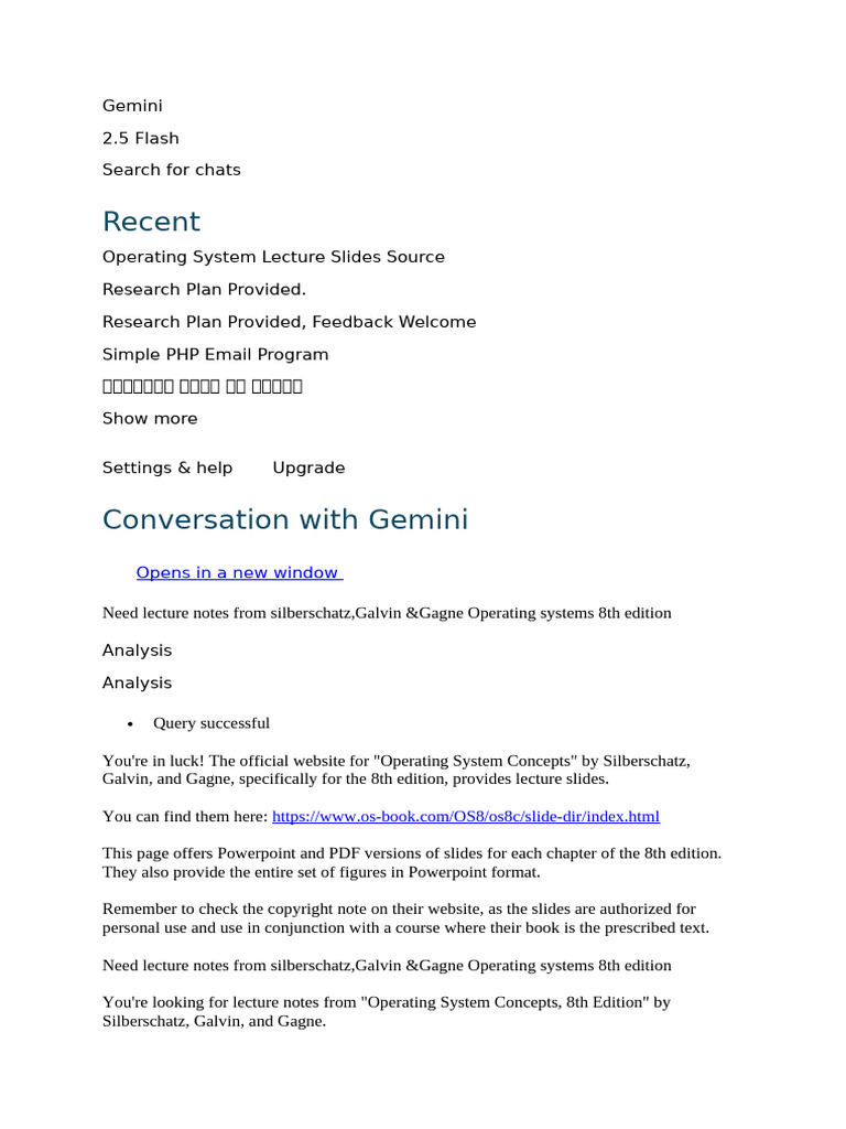 Operating Systems Lecture Notes Guide | PDF | Process (Computing ...