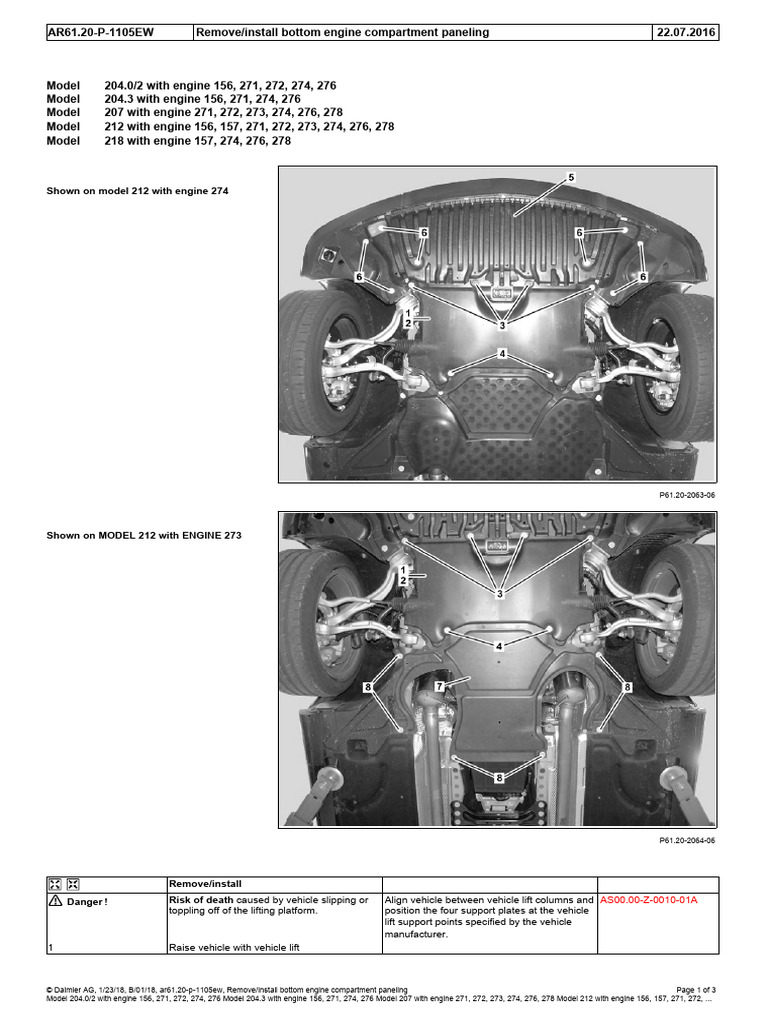 Install Bottom Engine Compartment Panel | PDF | Transport | Vehicle ...