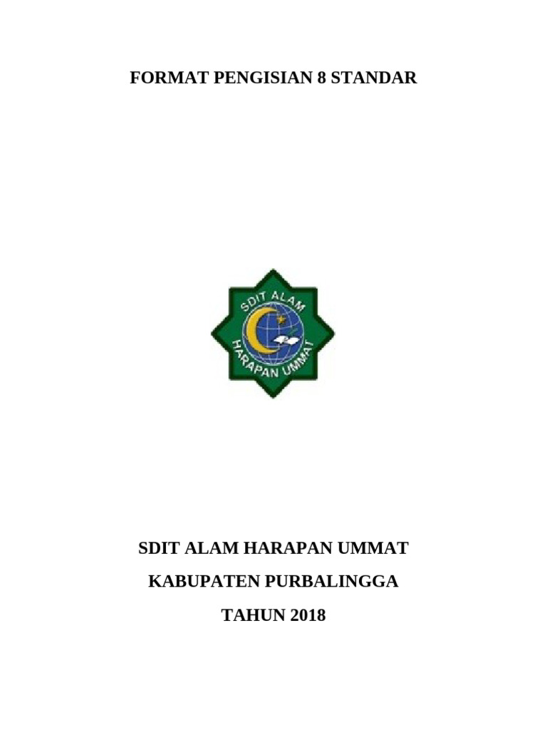 File 1 Format Pengisian 8 Standar | PDF