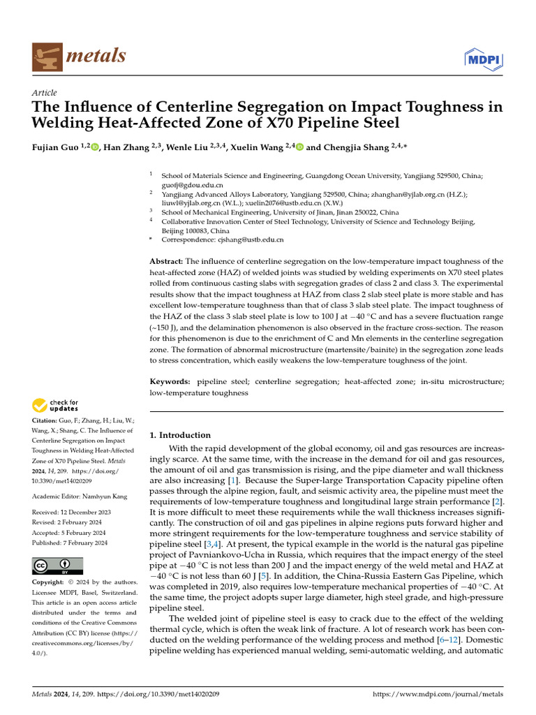 The Influence of Centerline Segregation On Impact Toughness | PDF ...