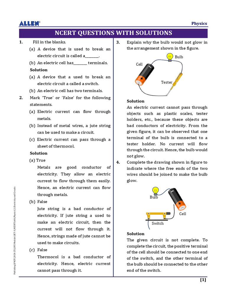 Understanding Electricity and Circuits | PDF | Switch | Electric Current
