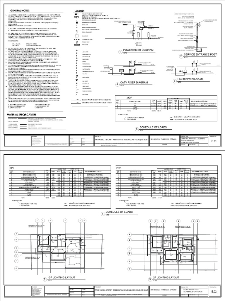 Electrical Plan for Residential Building | PDF | Electrical Engineering ...