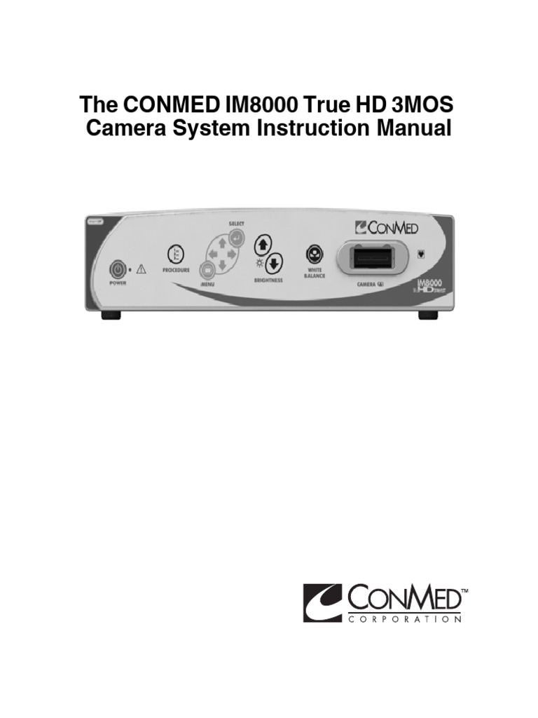 IM8000 Camera System Manual | PDF | Electrical Connector | Color Balance