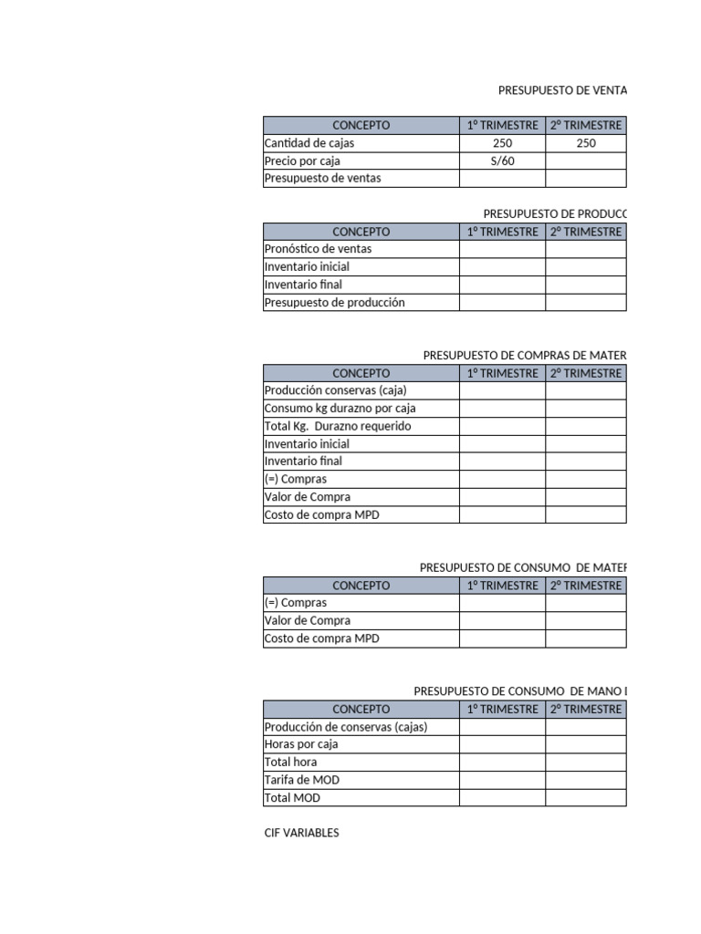 Presupuesto de Ventas y Producción 2023 | PDF | Presupuesto | Economias