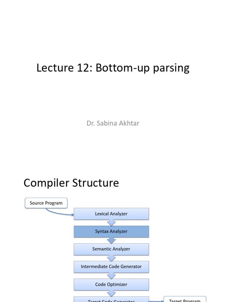 Bottom-Up Parsing Techniques Explained | PDF | Parsing | Computer ...