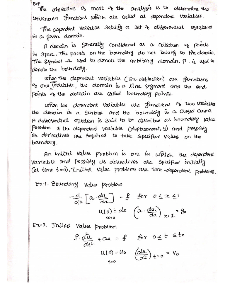 1 - Boundary and Intial Value Problems | PDF