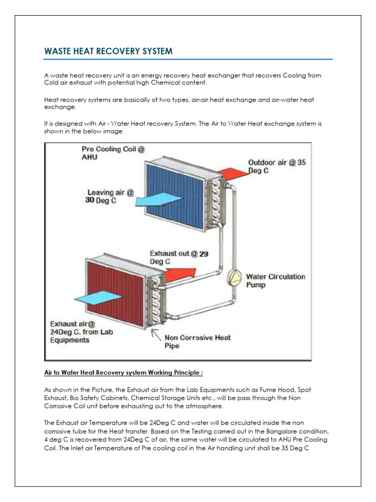Air-to-Water Heat Recovery System | PDF