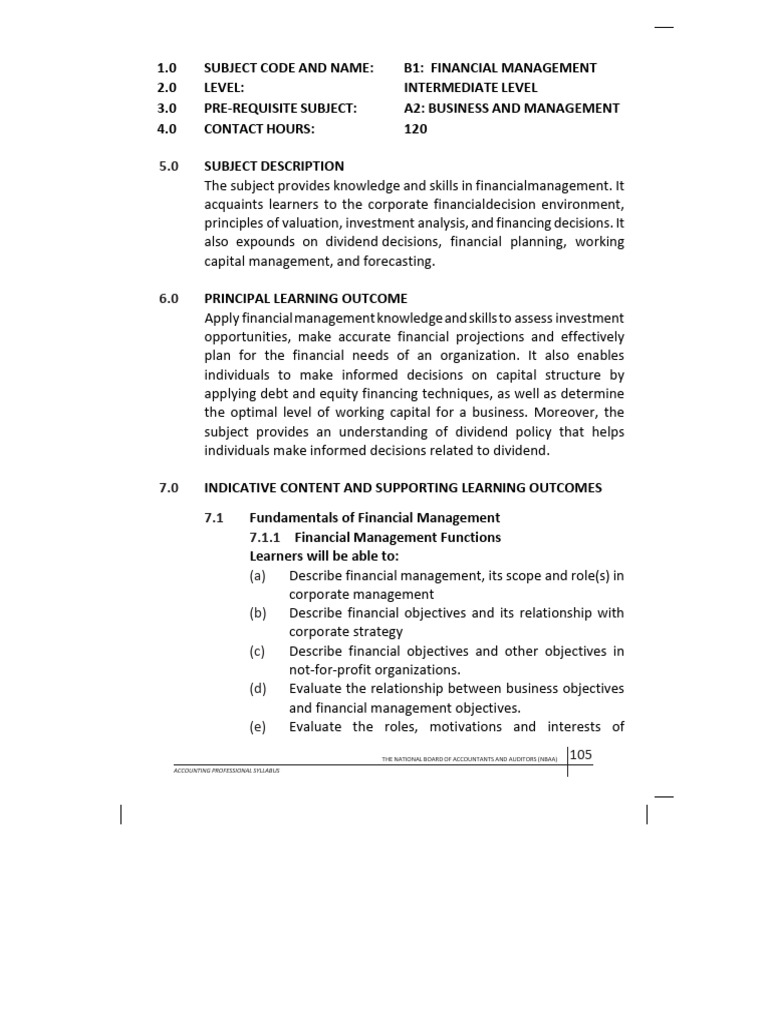 B2 Financial Reporting Syllabus Overview | PDF | Capital Structure ...