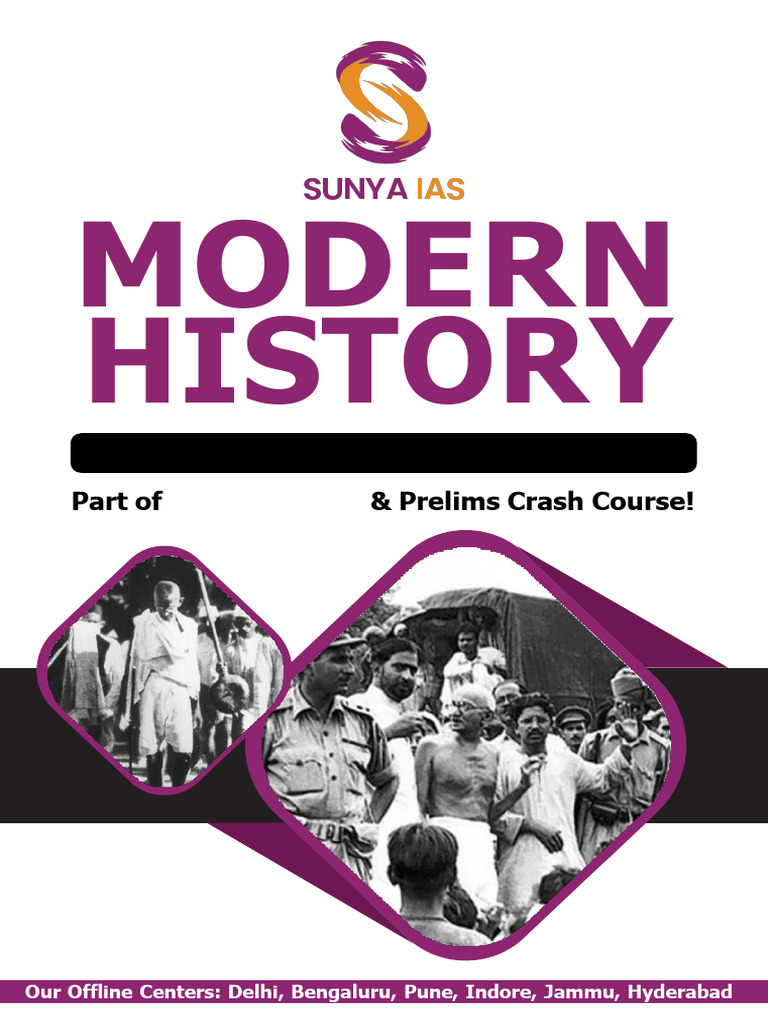 Modern History - Sunya Prelims Notes 2024 | PDF | Mughal Empire