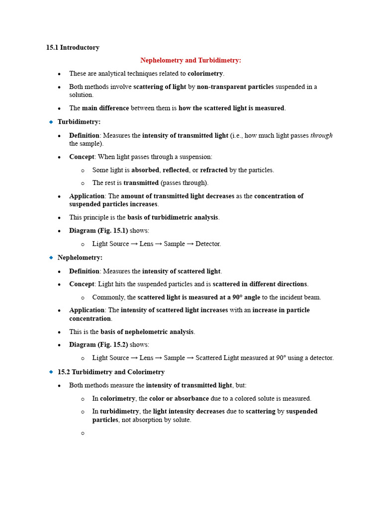 Understanding Turbidimetry Techniques | PDF | Scattering | Light