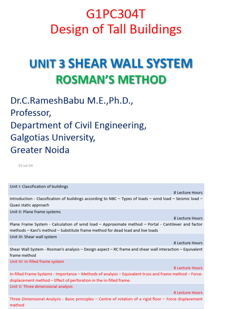 Shear Wall Systems in Tall Buildings | PDF | Mechanical Engineering ...