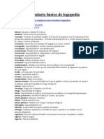 Vocabulario Básico de Logopedia