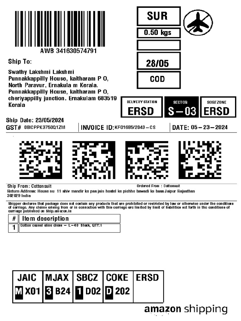 68760922final Labels Amazon | PDF