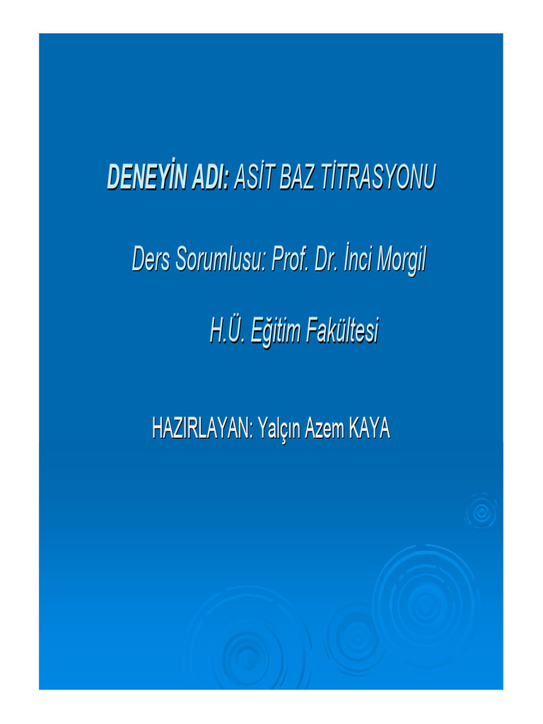 Asit Baz Titrasyonu | PDF