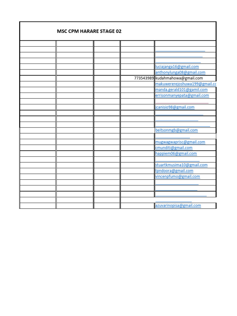 MSC CPM Stage 02 Register Revision 001 | PDF