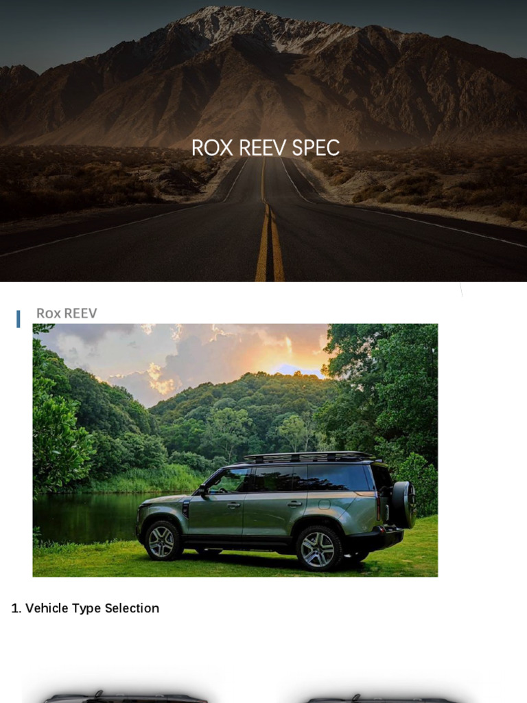 ROX REEV Vehicle Specifications Guide | PDF | Tire | Off Roading