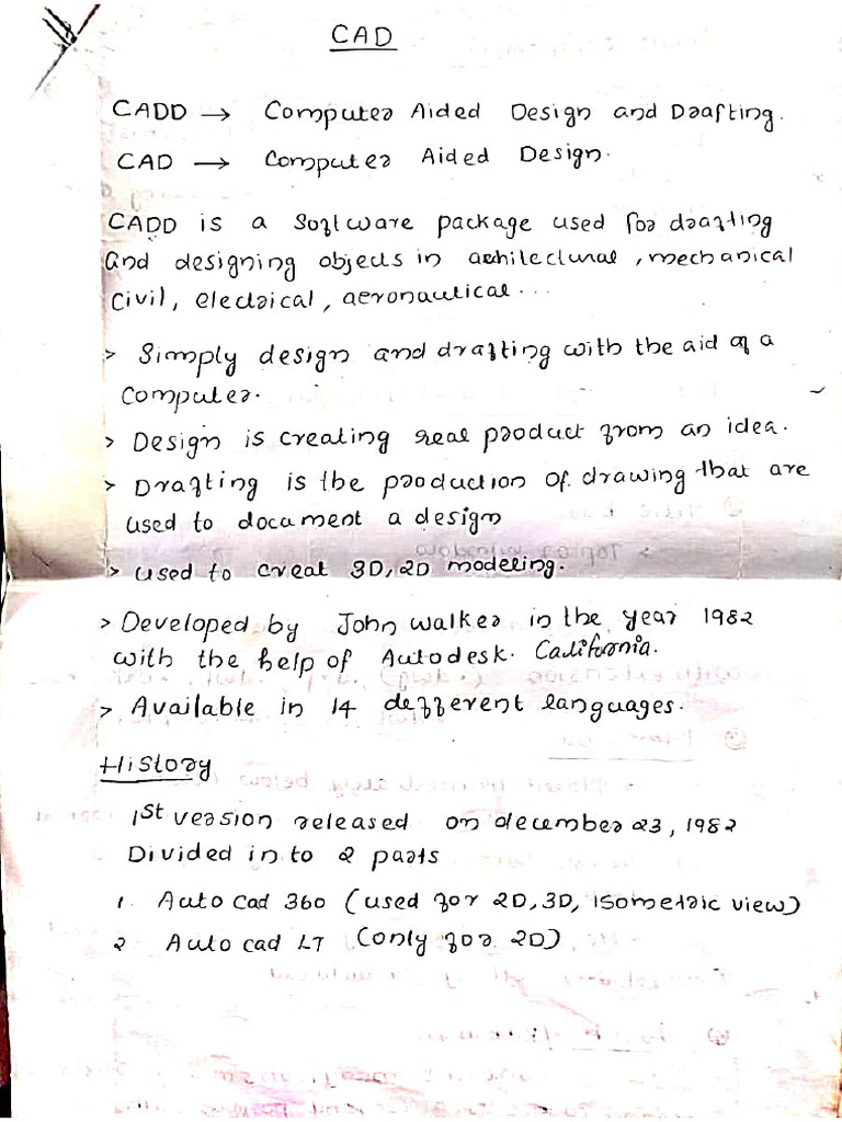 AutoCAD Notes | PDF