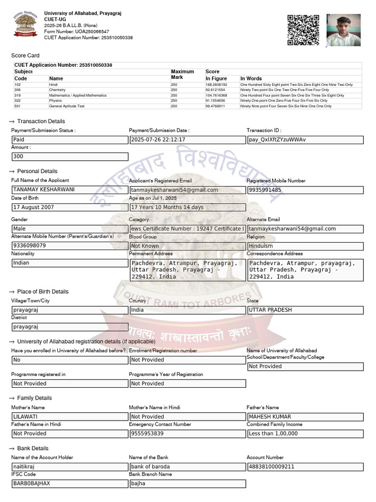 ALLAHABAD University | PDF