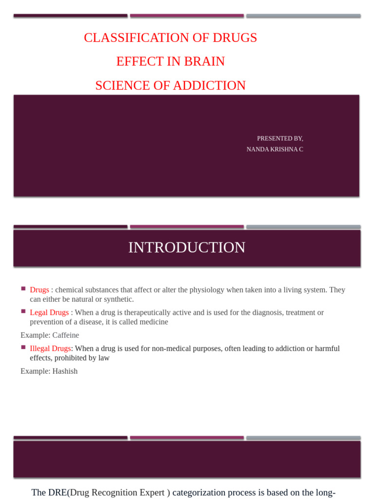 Classification of Drugs | PDF | Drugs | Psychoactive Drugs