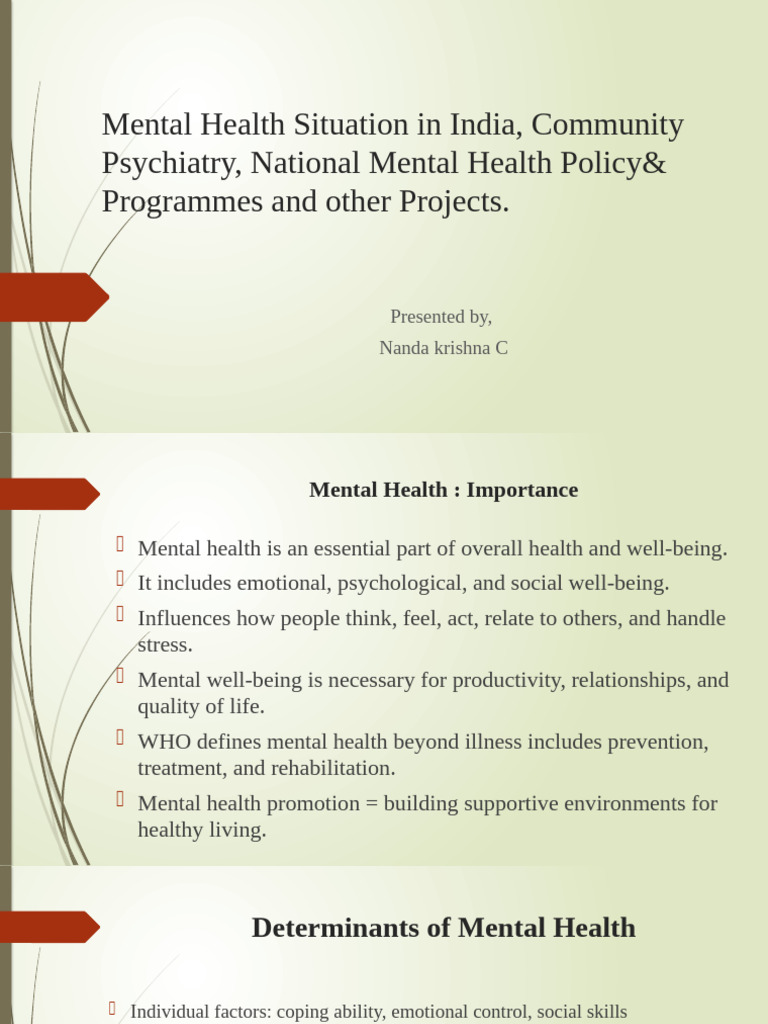 Community Mental Health in India | PDF | Mental Health | Psychiatry