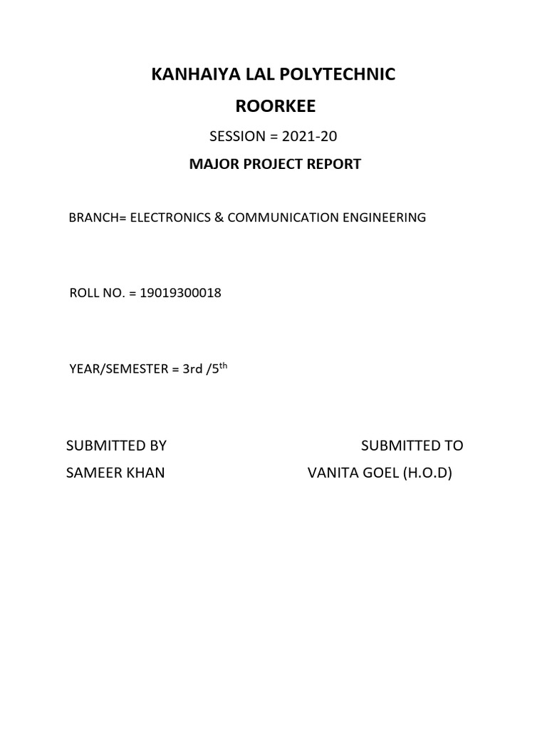 Kanhaiya Lal Polytechnic Sameer 2 | PDF