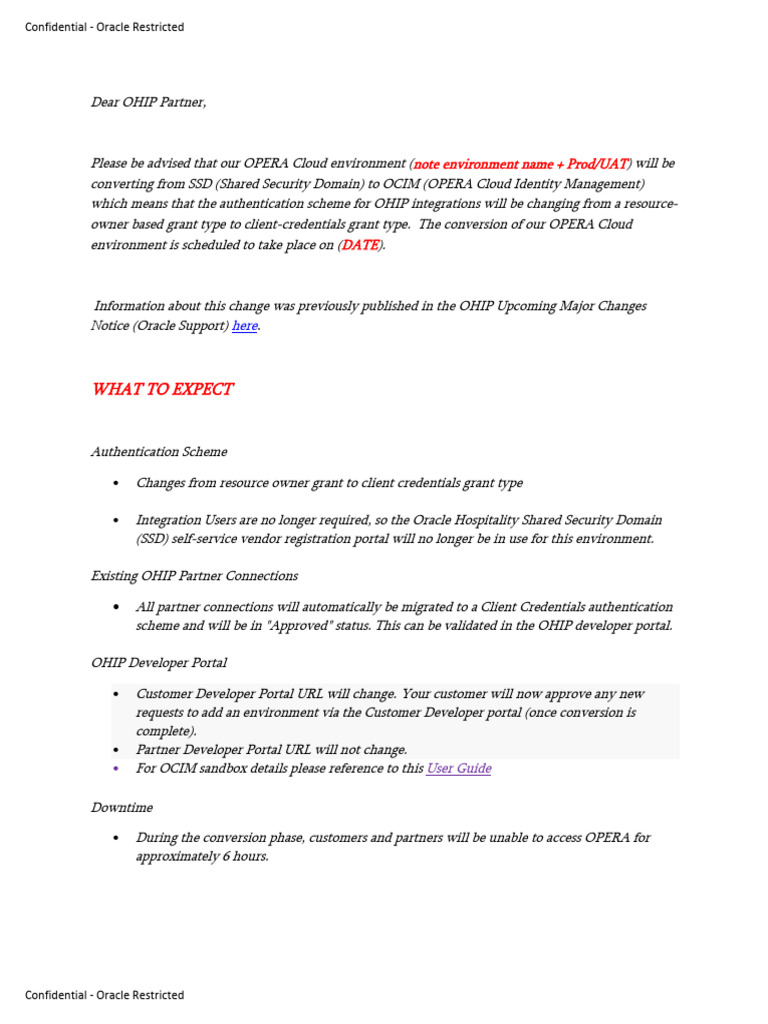 OHIP Partner Template - For Customers To Send To Partners - FINAL | PDF ...