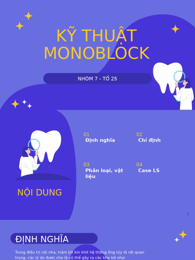 Monoblock Technique | PDF