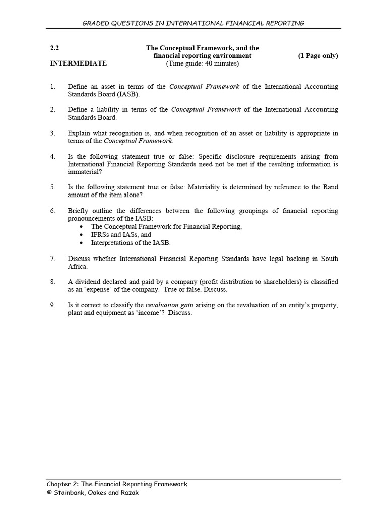 Graded Questions on Financial Reporting | PDF | International Financial ...