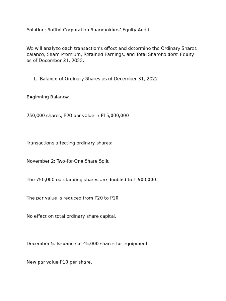 Practice Problem | PDF | Treasury Stock | Retained Earnings
