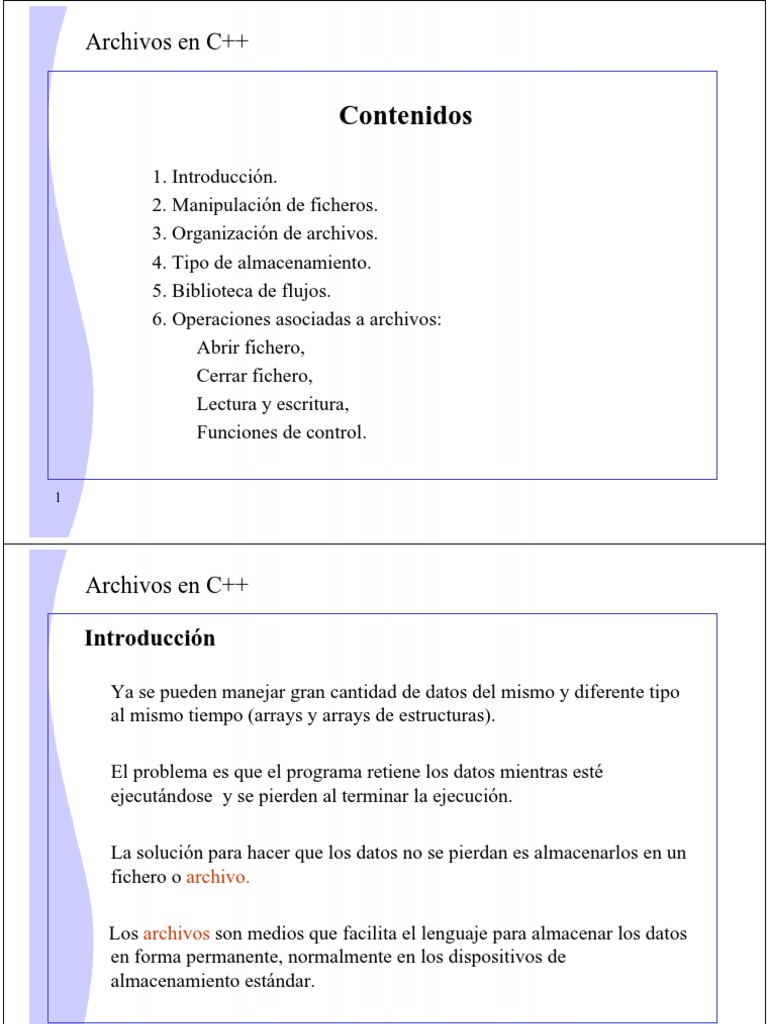 Archivos C++ | PDF