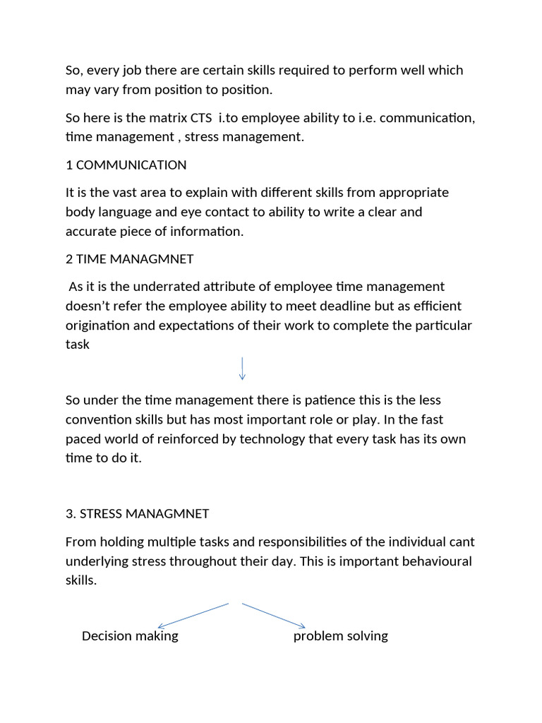 Cts Matrix | PDF
